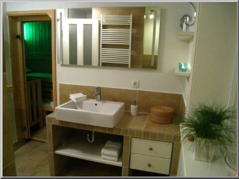 Weiteres Duschbad/WC mit Sauna im OG