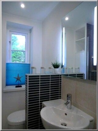 Blick in das moderne Duschbad/WC